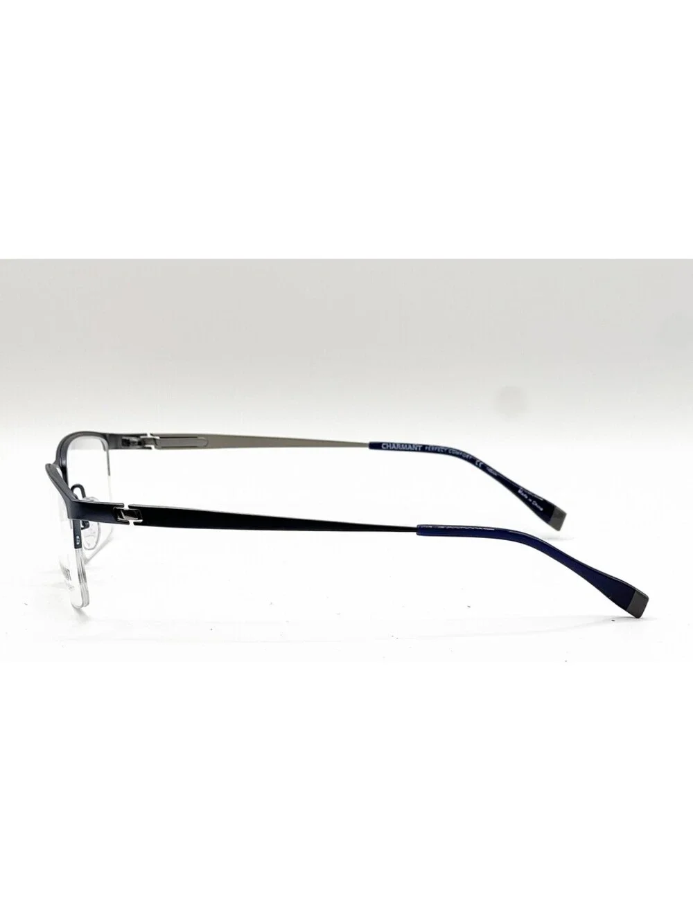 Charmant CH29500 BL Blue Grey Geometric Authentic Eyeglass Frames 54-18-145